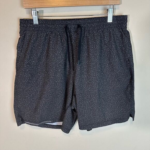 Bearbottoms Grey Black Speck Patterned Athletic Shorts 7 in Mens L EUC‎ - Picture 1 of 7